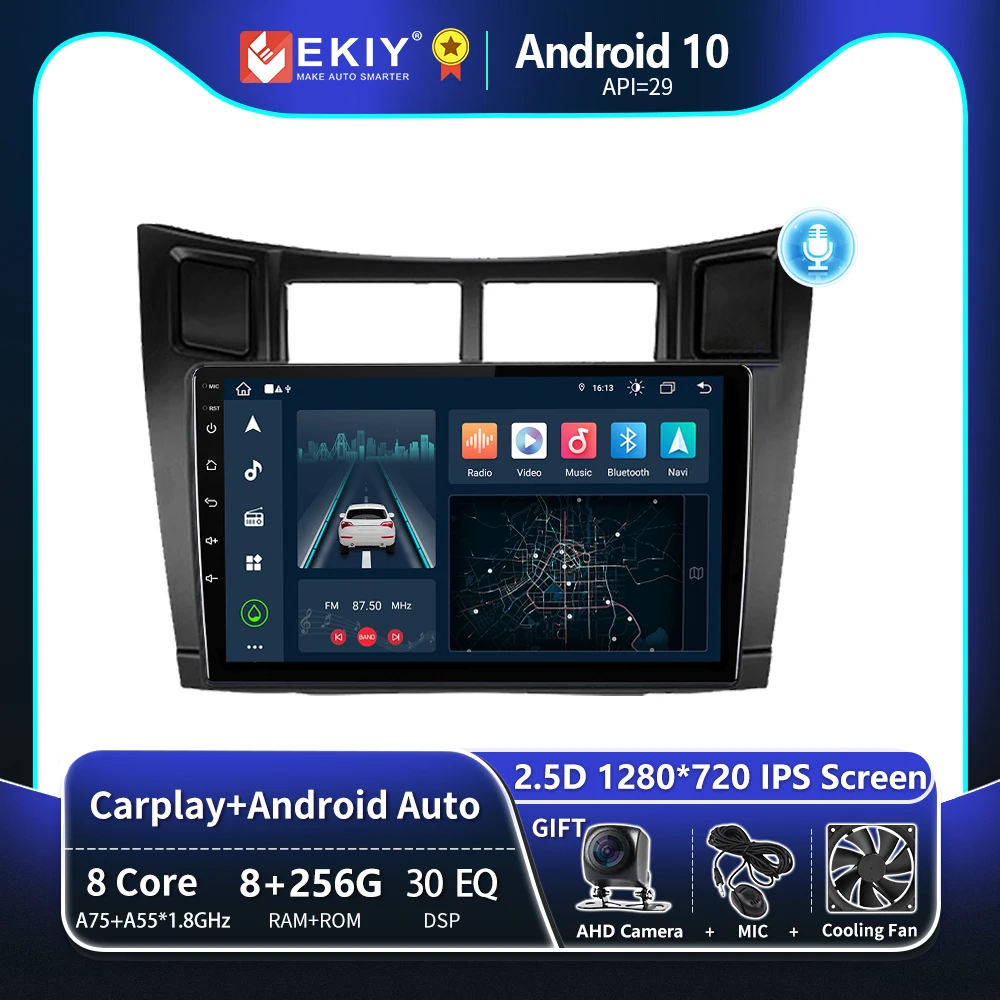 EKIY T8 Car Radio For Toyota Yaris 2005 - 2012 Stereo IPS Auto Multimedia Player Navigation GPS Android 10 No 2 Din DVD CarPlay
EKIY T8 Car Radio For Toyota Yaris 2005 - 2012 Stereo IPS Auto Multimedia Player Navigation GPS Android 10 No 2 Din DVD CarPlay