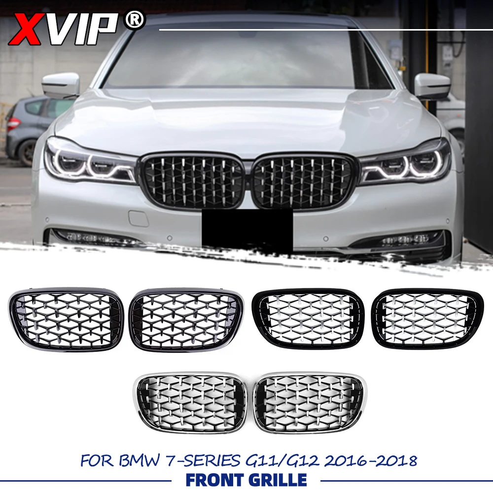 XVIP Diamonds Style Front Bumper Racing Grille For BMW 7-Series G11 G12 2016-2018 Chrome Silver Car Front Grill Replacement
XVIP Diamonds Style Front Bumper Racing Grille For BMW 7-Series G11 G12 2016-2018 Chrome Silver Car Front Grill Replacement