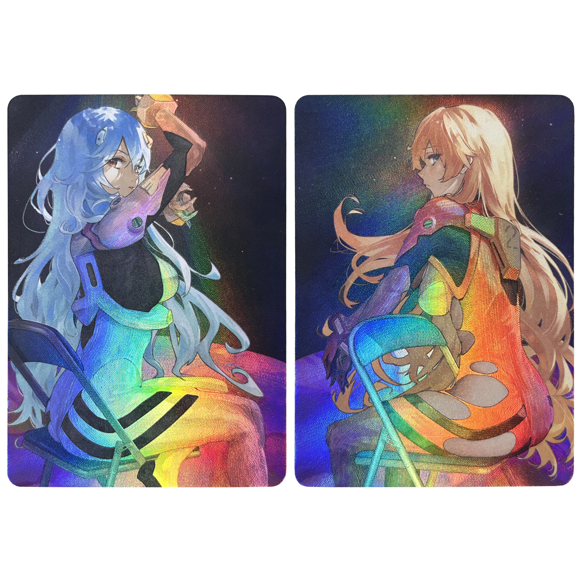 Diy New 2Pcs/Set Anime Girls Color Flash Card Ayanami Rei Asuka Gift Toy Game Anime Collection Cards
Diy New 2Pcs/Set Anime Girls Color Flash Card Ayanami Rei Asuka Gift Toy Game Anime Collection Cards