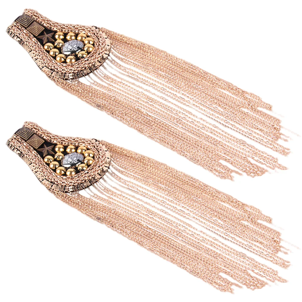 2 PCS Metal Shoes and Hats All-match Fashion Brooch Small Suit Tassel Epaulettes Fringe Shoulder Epaulets Alloy Accessories
2 PCS Metal Shoes and Hats All-match Fashion Brooch Small Suit Tassel Epaulettes Fringe Shoulder Epaulets Alloy Accessories