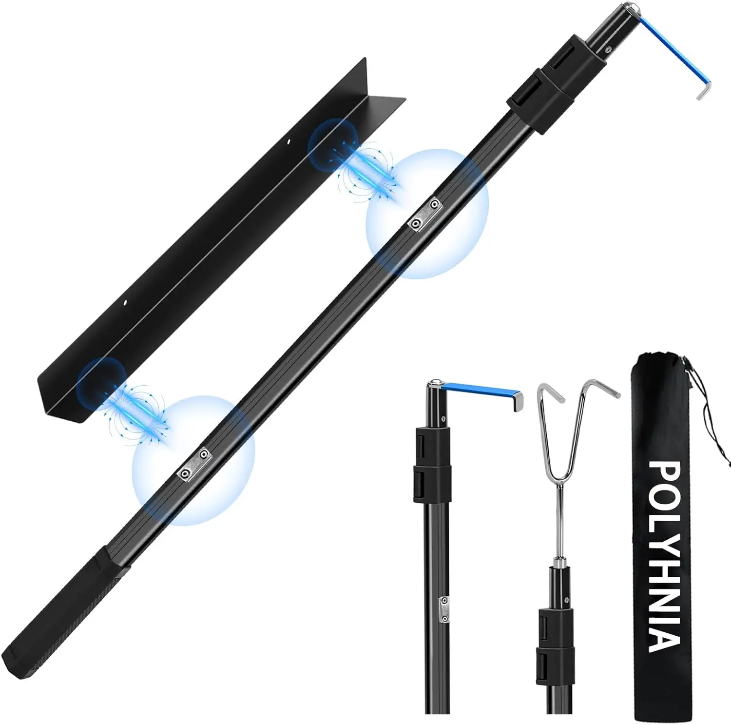 6.9 Ft Extendable Truck Cargo Grabber with Magnetic Mount and Two Hooks for Easy Reach
6.9 Ft Extendable Truck Cargo Grabber with Magnetic Mount and Two Hooks for Easy Reach