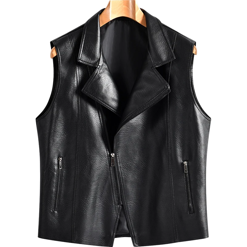 Mens Motorcycle Biker Leather Vest Men's New Versatile Leather Vest Jacket High Quality Fashionable and Versatile Sleeveless Top
Mens Motorcycle Biker Leather Vest Men's New Versatile Leather Vest Jacket High Quality Fashionable and Versatile Sleeveless Top
