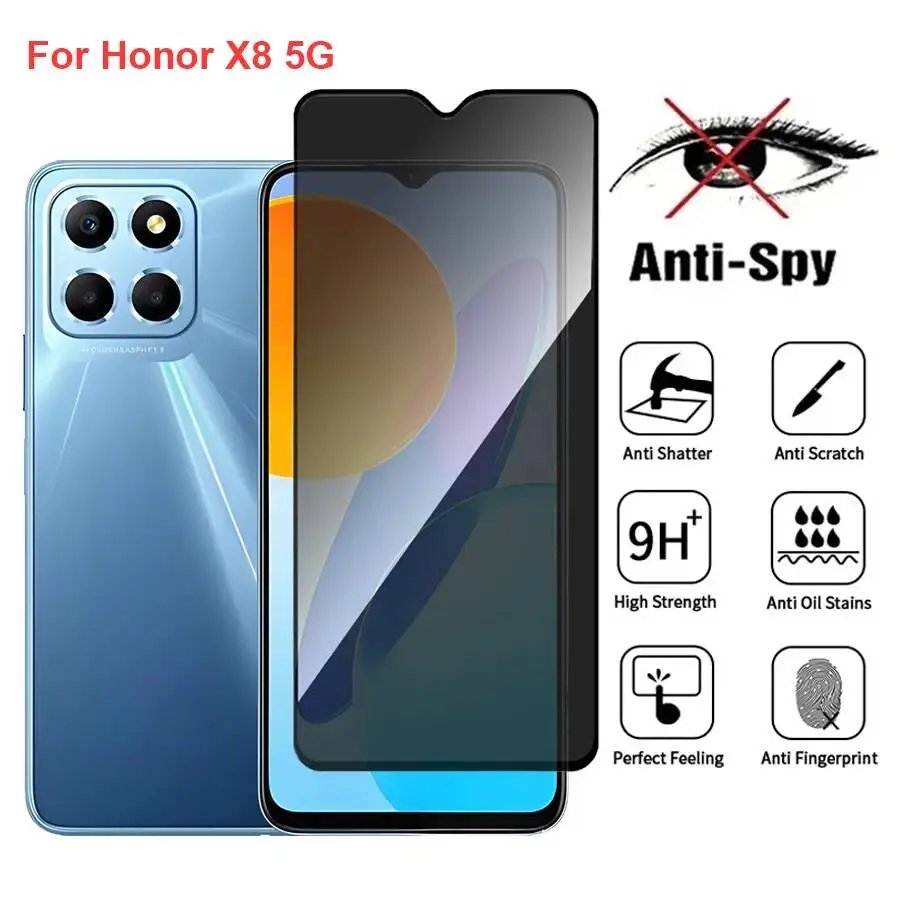 Honor X8 VNE-NA41 Anti Spy Privacy Tempered Glass Protector Compatible For Honorx8 5G Full Cover Screen Phone Film
Honor X8 VNE-NA41 Anti Spy Privacy Tempered Glass Protector Compatible For Honorx8 5G Full Cover Screen Phone Film