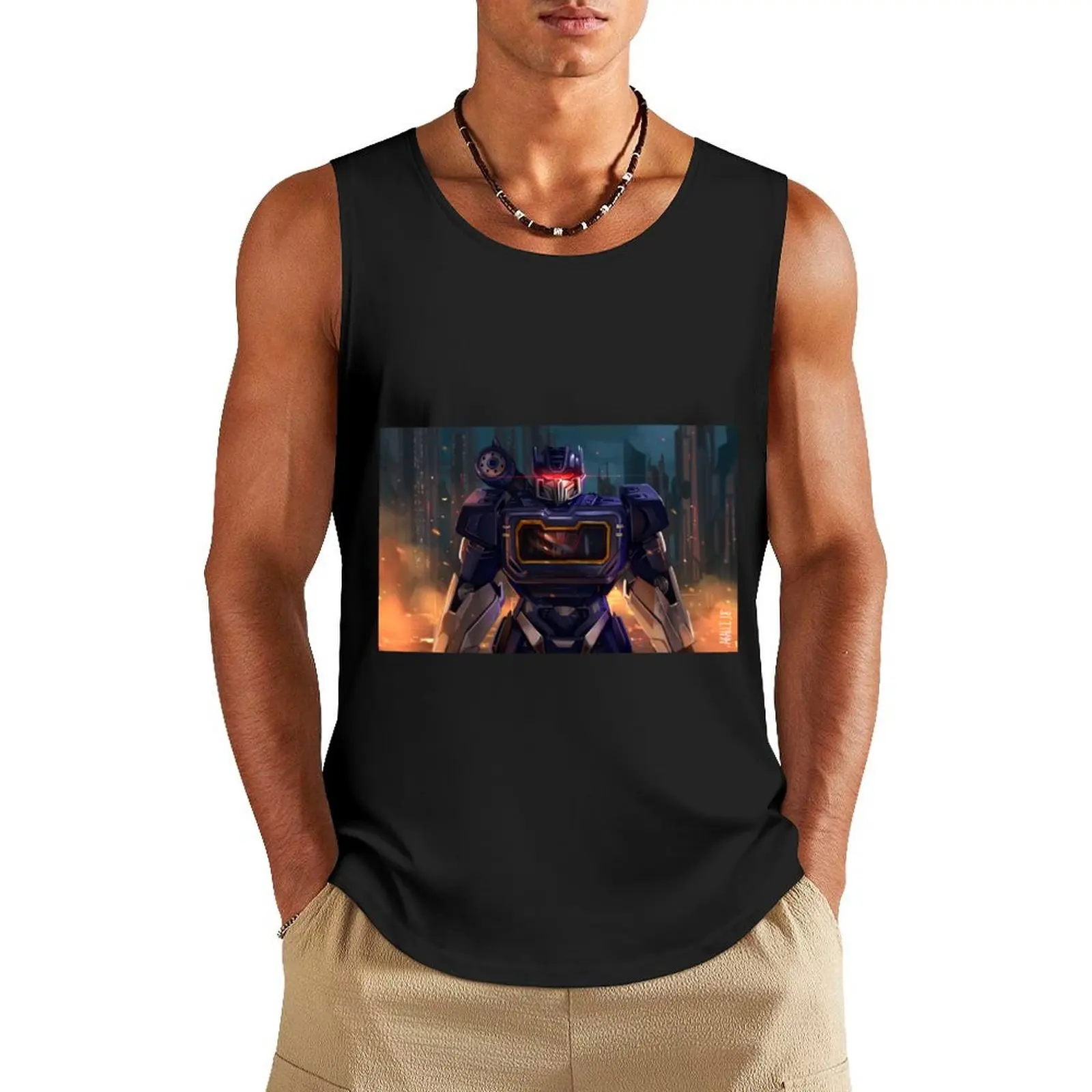 Soundwave Tank Top Fitness men clothing best selling products Gym T-shirts for men
Soundwave Tank Top Fitness men clothing best selling products Gym T-shirts for men