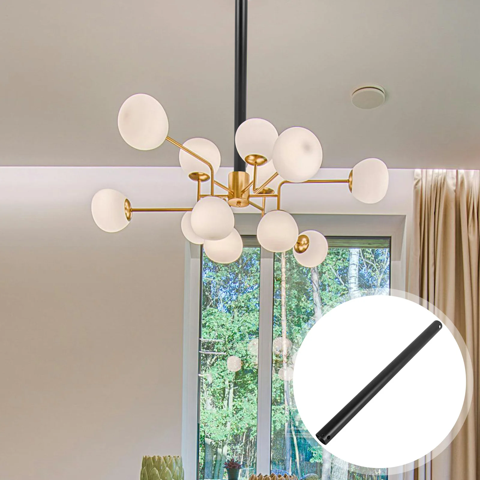 Downrod Extension 6 Inch Thickened Sturdy Height Adjuster For Ceiling Light Compatible With Most Brands Fan Downrod
Downrod Extension 6 Inch Thickened Sturdy Height Adjuster For Ceiling Light Compatible With Most Brands Fan Downrod