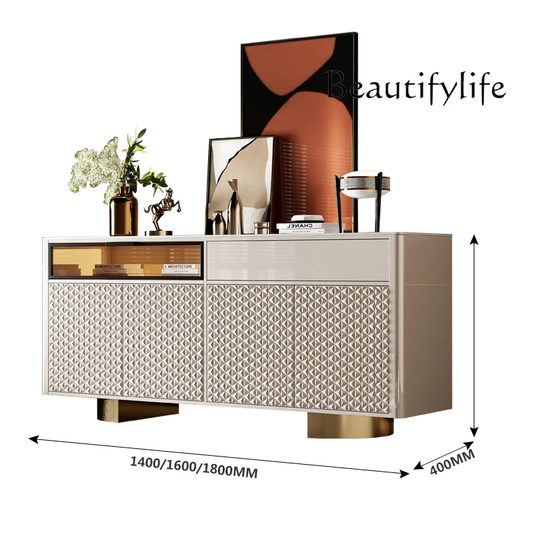 light luxury dining side cabinet Post-modern minimalist secret cabinet Solid wood rock slab baking paint into the side cabinet
light luxury dining side cabinet Post-modern minimalist secret cabinet Solid wood rock slab baking paint into the side cabinet