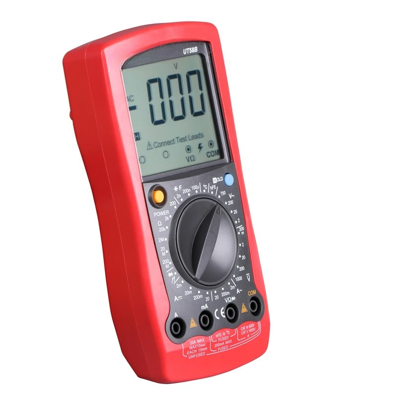 UT58B large-screen digital multimeter, handheld digital display universal meter high-precision thermometer
UT58B large-screen digital multimeter, handheld digital display universal meter high-precision thermometer