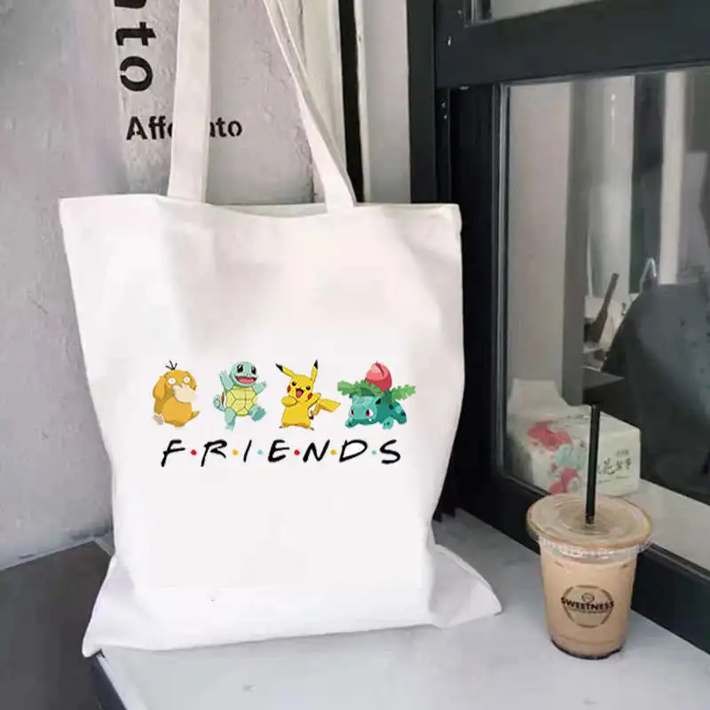 Kawaii Pikachu Graphic Print Funny Women Shoulder Bags Canvas Tote Bag Shopping Shopper Handbag Teacher's Gift
Kawaii Pikachu Graphic Print Funny Women Shoulder Bags Canvas Tote Bag Shopping Shopper Handbag Teacher's Gift