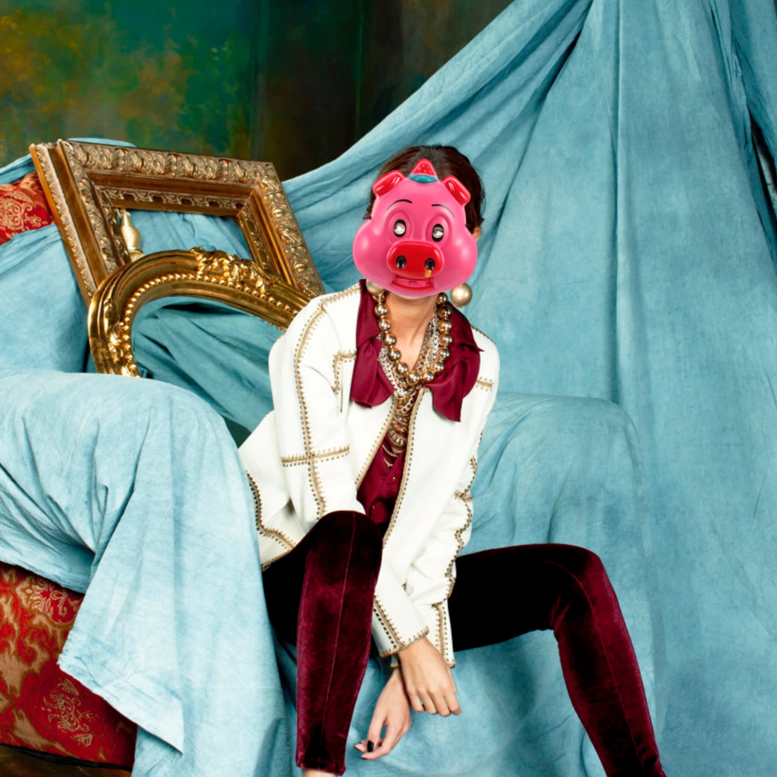 Pig Mask Butcher Costume Animal Masks for Adults Cartoon Masquerade Plastic Fursuit Head
Pig Mask Butcher Costume Animal Masks for Adults Cartoon Masquerade Plastic Fursuit Head