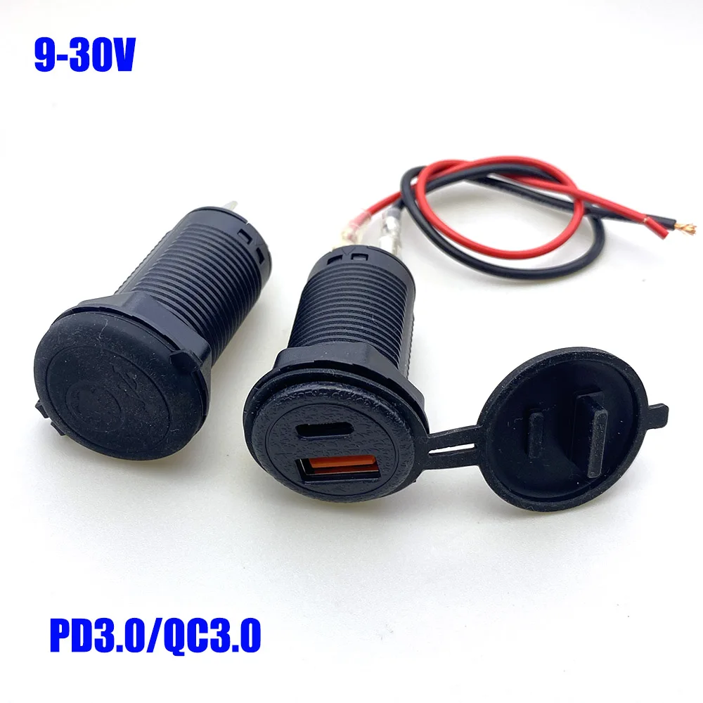 9-30V TO PD/QC3.0 5V 9/12/20V Buck Module Fast charge high current USB Jack Charging Adapter for motorcycle electric bicycle
9-30V TO PD/QC3.0 5V 9/12/20V Buck Module Fast charge high current USB Jack Charging Adapter for motorcycle electric bicycle