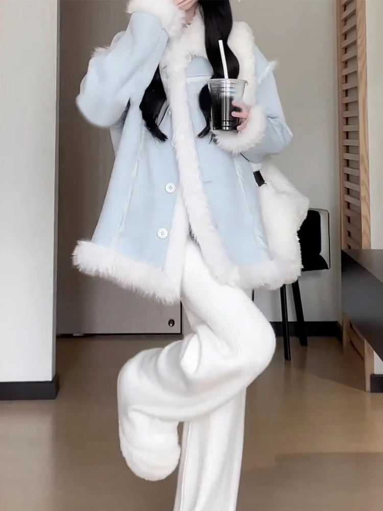 Lamb Wool Jacket Quilted Woman Workwear Linen Snow Travel Detachable Bow Sheepskin Outerwear Minimalist Cute Fancy Slimming Vibe
Lamb Wool Jacket Quilted Woman Workwear Linen Snow Travel Detachable Bow Sheepskin Outerwear Minimalist Cute Fancy Slimming Vibe