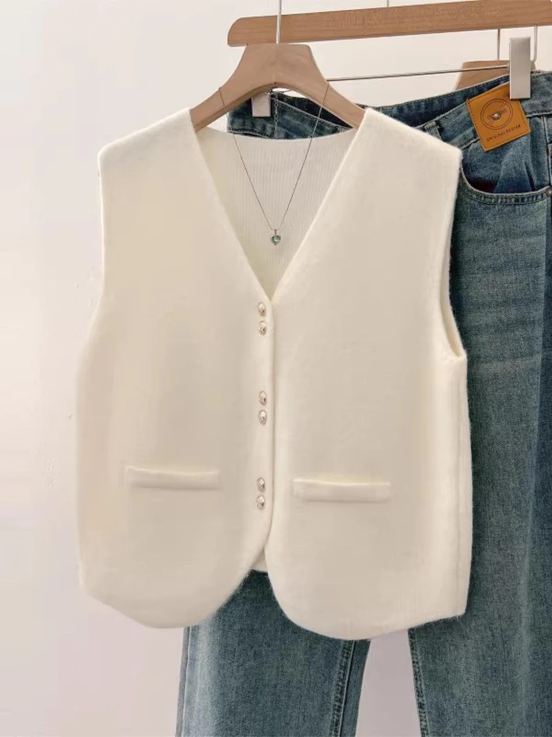 Ele V-Ne Knitted Open Cardigan Vest Women's plus Size Spring Early Layering Irregular Top Casual Sle Regular Sve
Ele V-Ne Knitted Open Cardigan Vest Women's plus Size Spring Early Layering Irregular Top Casual Sle Regular Sve