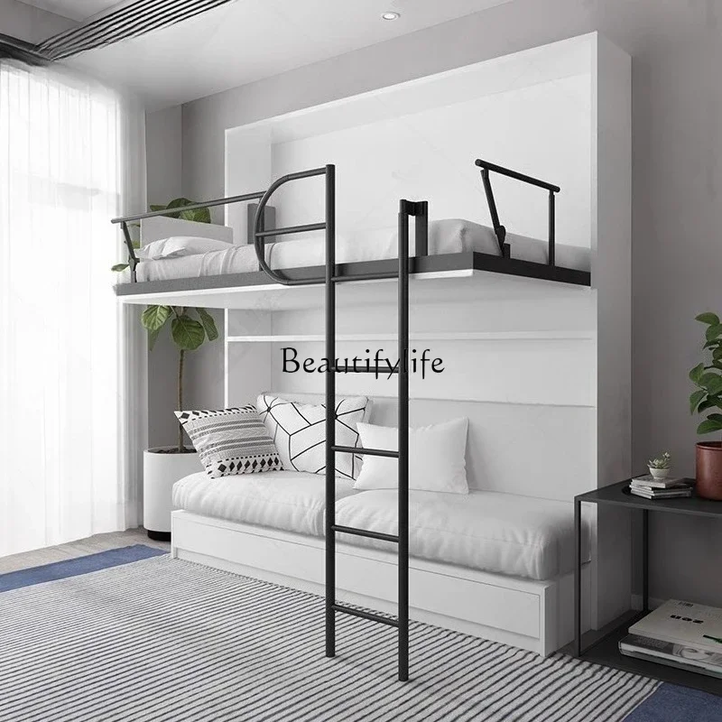 FG52*Invisible bed, upper and lower bunk, wall cabinet, child and mother folding integrated multi-functional hidden bed
FG52*Invisible bed, upper and lower bunk, wall cabinet, child and mother folding integrated multi-functional hidden bed