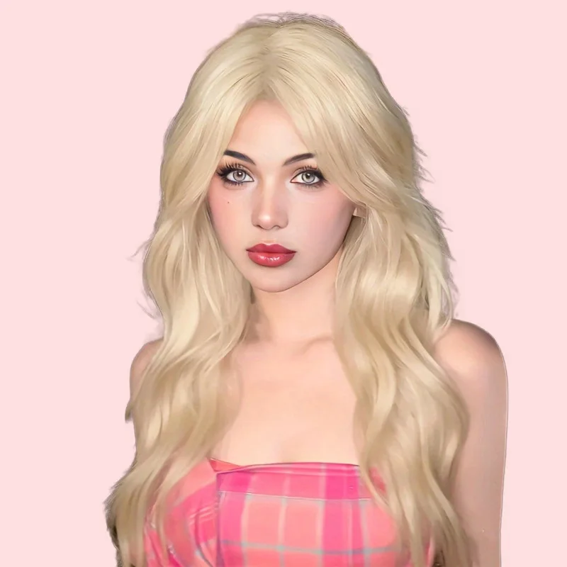 Fashionable Middle-Parted Wavy Long Hair Women'S Wig Holiday Party Cosplay Head-Mounted High-Temperature Synthetic Wig
Fashionable Middle-Parted Wavy Long Hair Women'S Wig Holiday Party Cosplay Head-Mounted High-Temperature Synthetic Wig
