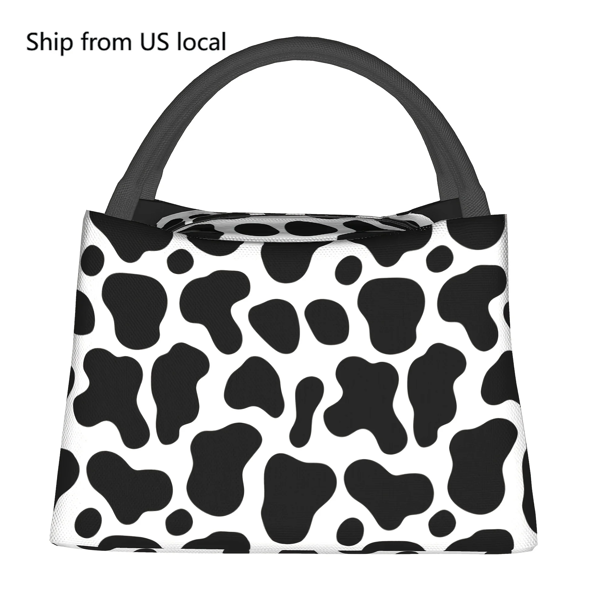 1pc Cow Print Insulated Lunch Bag - Reusable Portable Cooler Tote with Sturdy Handles, Durable Polyester for Camping, Beach, Off
1pc Cow Print Insulated Lunch Bag - Reusable Portable Cooler Tote with Sturdy Handles, Durable Polyester for Camping, Beach, Off