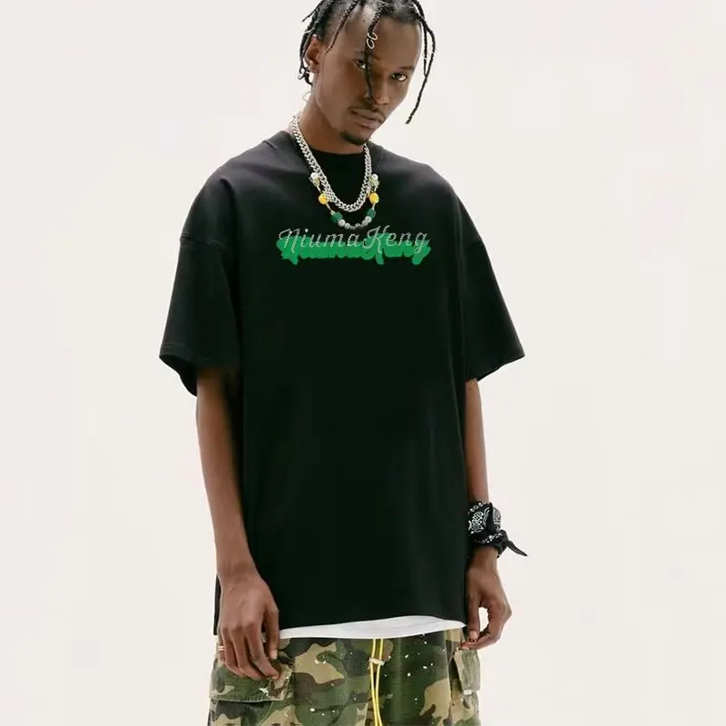 2024 Summer Green Short Loose Casual Tops Tees Summer Harajuku Hip Hop Comfortable Breathable Streets Outfit T-shirts for men
2024 Summer Green Short Loose Casual Tops Tees Summer Harajuku Hip Hop Comfortable Breathable Streets Outfit T-shirts for men