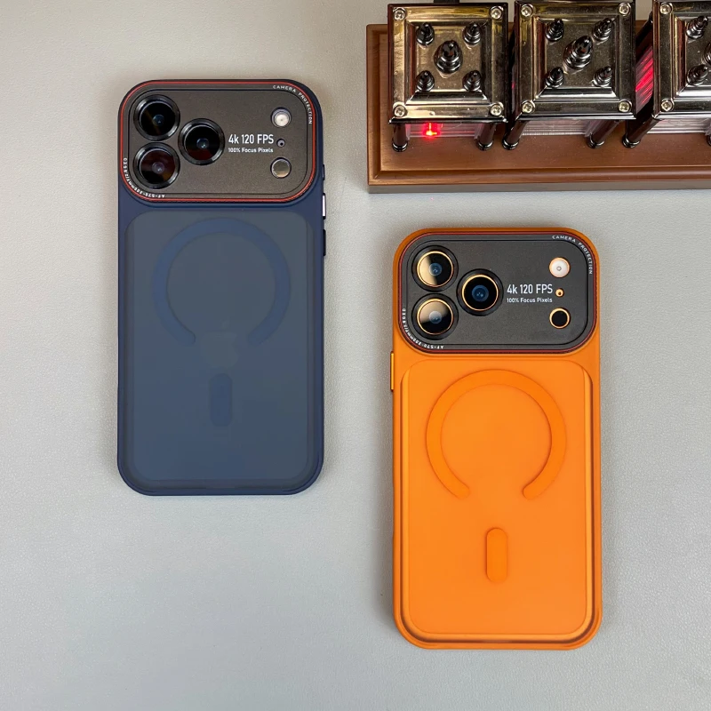 New metal lens frosted back cover, metal button magnetic Magstfe phone case suitable for iPhone 17 14 15 16 Pro Max phone case
New metal lens frosted back cover, metal button magnetic Magstfe phone case suitable for iPhone 17 14 15 16 Pro Max phone case
