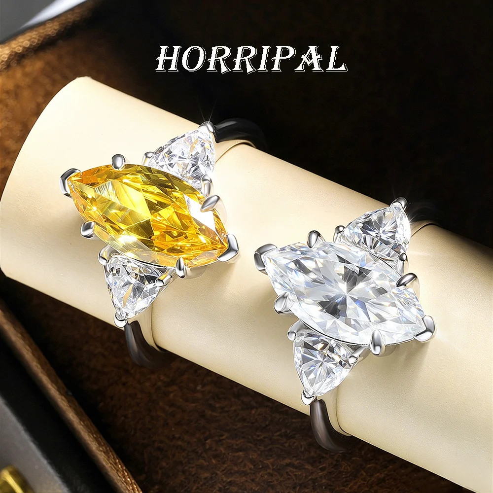 HORRIPAL D VVS1 Clarity Marquise Cut Moissanite Women's Ring S925 Sterling Silver GRA Certified Engagement Wedding Fine Jewelry
HORRIPAL D VVS1 Clarity Marquise Cut Moissanite Women's Ring S925 Sterling Silver GRA Certified Engagement Wedding Fine Jewelry