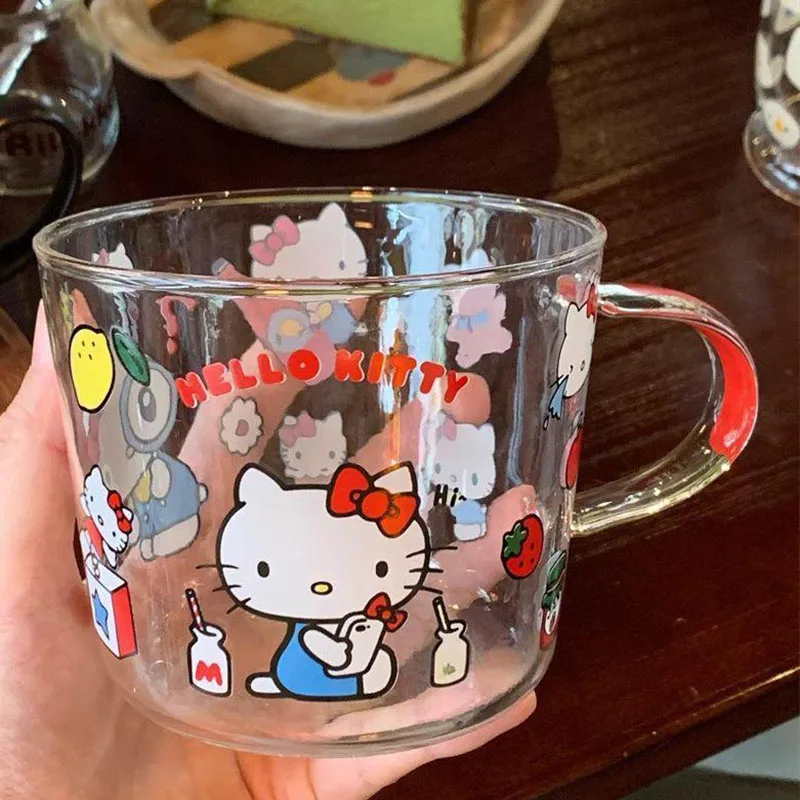 Sanrio Hello Kitty Glass Mug Cute Cartoon Printed Heat Resistant Drinking Milk Coffee Juice with Handle Kawaii Water Cup Gifts
Sanrio Hello Kitty Glass Mug Cute Cartoon Printed Heat Resistant Drinking Milk Coffee Juice with Handle Kawaii Water Cup Gifts
