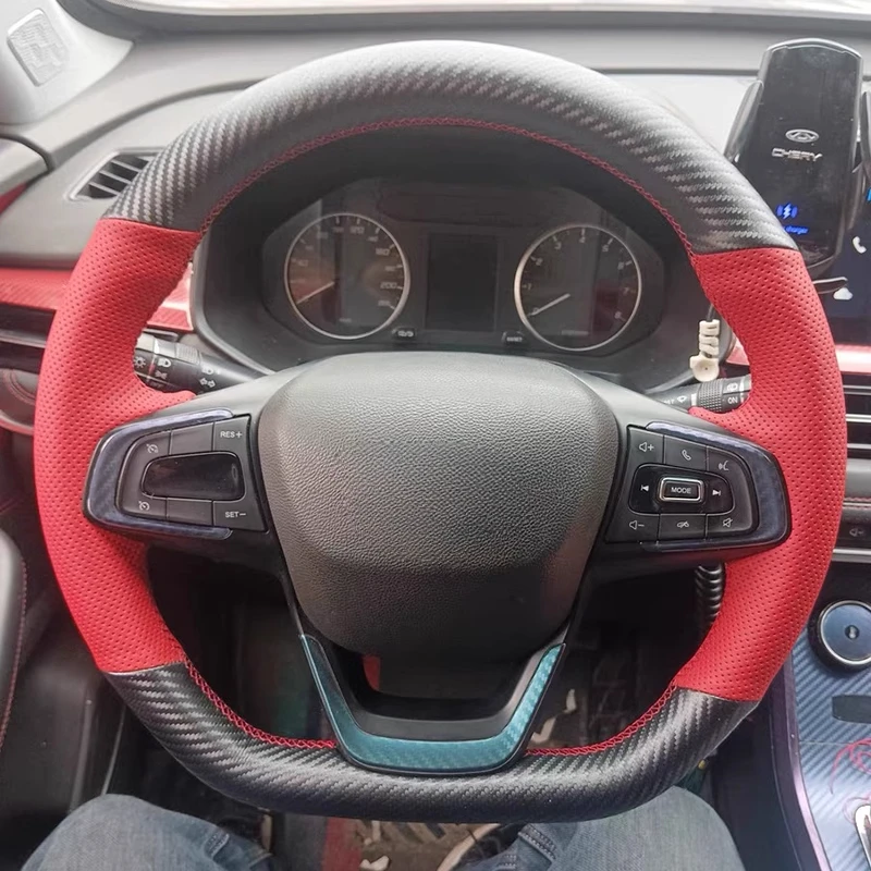 Hand-Stitched Genuine Leather Steering Wheel Cover for Chery Arrizo GX, Tiggo 5X, 7 Plus, and 8 Pro - Full Wrap Custom Fit
Hand-Stitched Genuine Leather Steering Wheel Cover for Chery Arrizo GX, Tiggo 5X, 7 Plus, and 8 Pro - Full Wrap Custom Fit