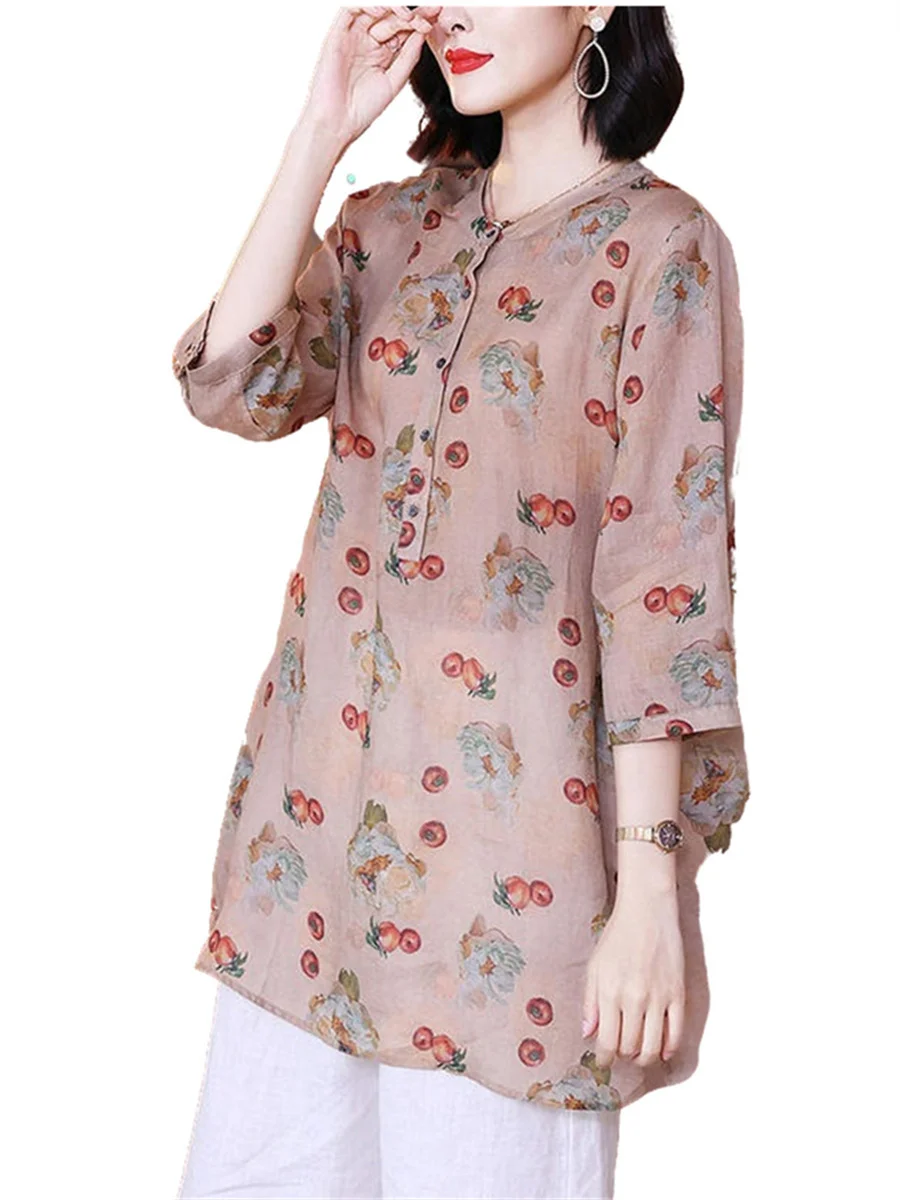 4XL Women Spring Summer Blouses Shirts Lady Fashion Casual Half Sleeve O-Neck Collar Fruit Flower Printing Blusas Tops G2010
4XL Women Spring Summer Blouses Shirts Lady Fashion Casual Half Sleeve O-Neck Collar Fruit Flower Printing Blusas Tops G2010