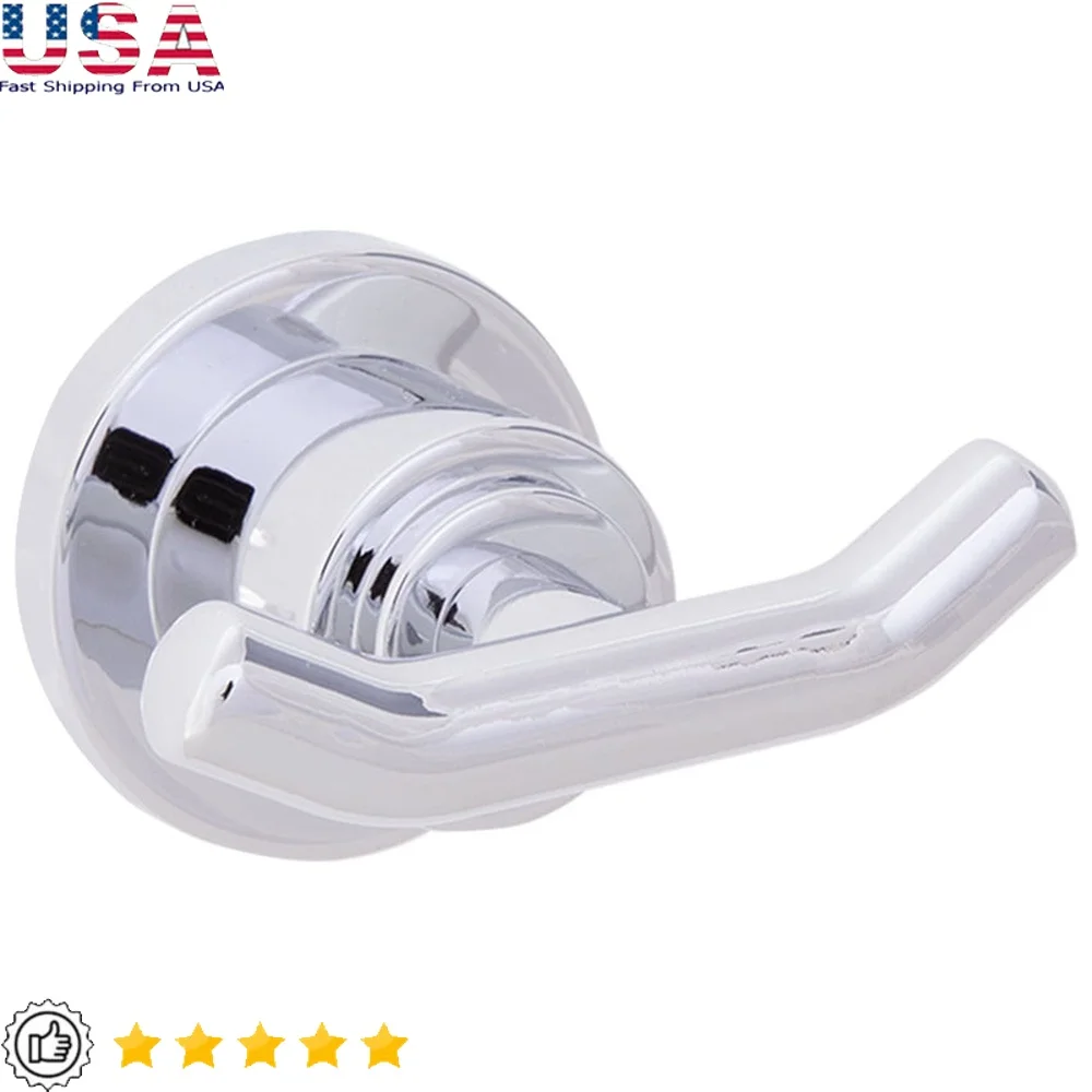 Современный двойной крючок для халата, полированный хромированный шкаф для ванной комнаты, кухонный шкаф для хранения, прочная цинковая латунь, легко устанавливаемые аксессуары 
Современный двойной крючок для халата, полированный хромированный шкаф для ванной комнаты, кухонный шкаф для хранения, прочная цинковая латунь, легко устанавливаемые аксессуары