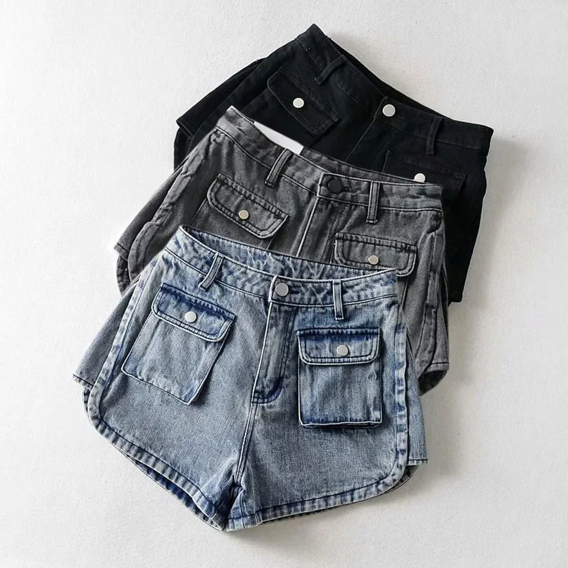 Summer Baggy Cargo Short Jeans Chic Pocket High Waist Vintage Straight Pantalones Cortos Korean Casual Streetwear Denim Shorts
Summer Baggy Cargo Short Jeans Chic Pocket High Waist Vintage Straight Pantalones Cortos Korean Casual Streetwear Denim Shorts