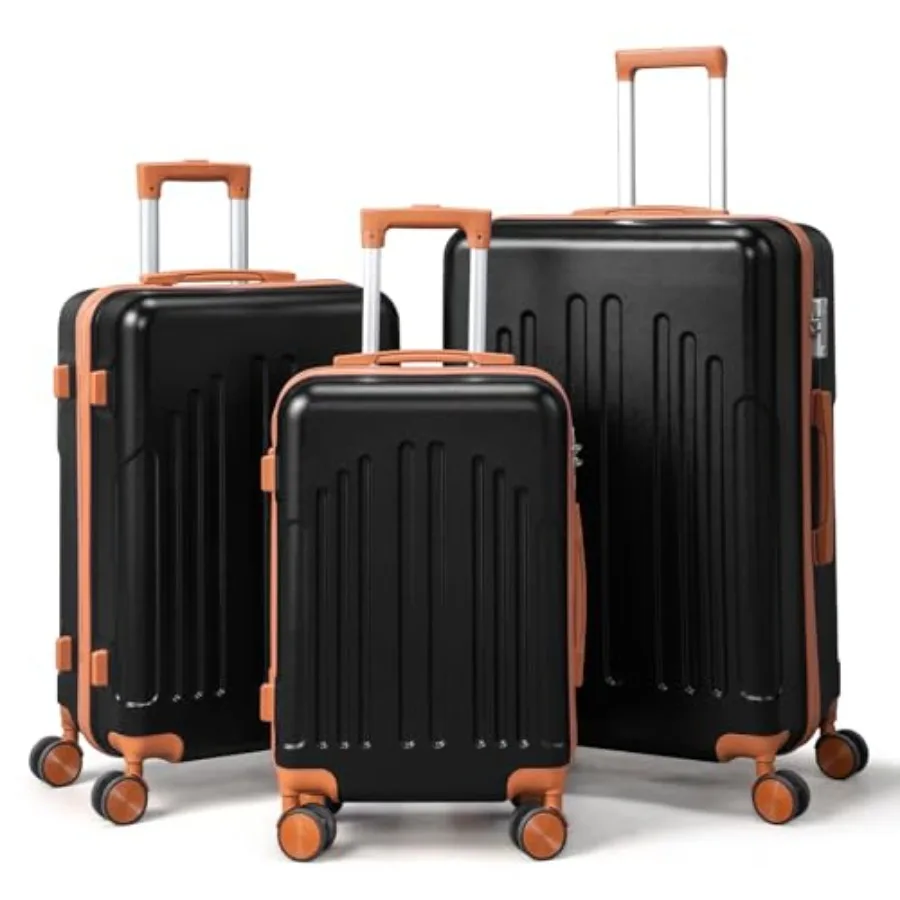 Karl home Luggage Sets 3 Piece ABS Hardside Suitcase Set with Double Spinner Wheels TSA Lock for Travel Business 3-Piece Set 20
Karl home Luggage Sets 3 Piece ABS Hardside Suitcase Set with Double Spinner Wheels TSA Lock for Travel Business 3-Piece Set 20