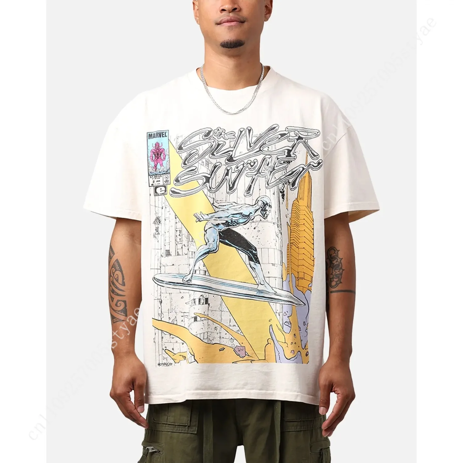 Marvel Silver Surfer Heavyweight T-Shirt Off White
Marvel Silver Surfer Heavyweight T-Shirt Off White