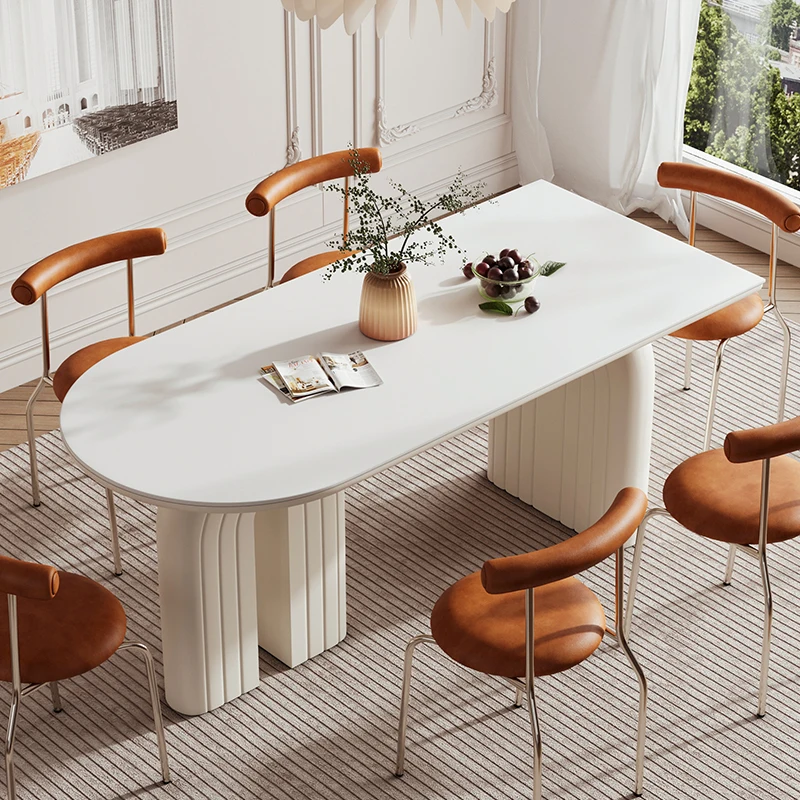 Modern Simple Dining Table Chair Combination Household Rock White Apartment Room Corner Wooden Muebles Cocina Kitchen Furniture
Modern Simple Dining Table Chair Combination Household Rock White Apartment Room Corner Wooden Muebles Cocina Kitchen Furniture