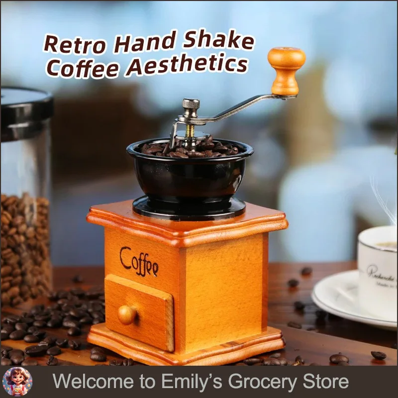 Wooden Classical Portable Manual Coffee Grinder Coffee Bean Hand Grinder Crusher Suitable for Home and Travel
Wooden Classical Portable Manual Coffee Grinder Coffee Bean Hand Grinder Crusher Suitable for Home and Travel