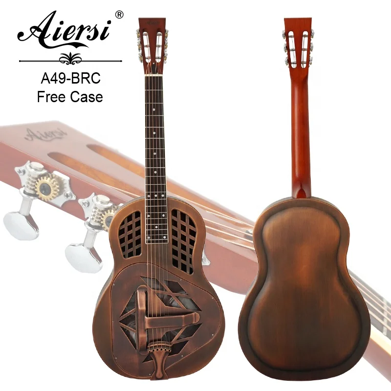 Custom Aiersi Brand Antique Red Rust Distressed Blues Tricone Resonator Guitar Bell Brass Trolian Vintage Music Instrument
Custom Aiersi Brand Antique Red Rust Distressed Blues Tricone Resonator Guitar Bell Brass Trolian Vintage Music Instrument