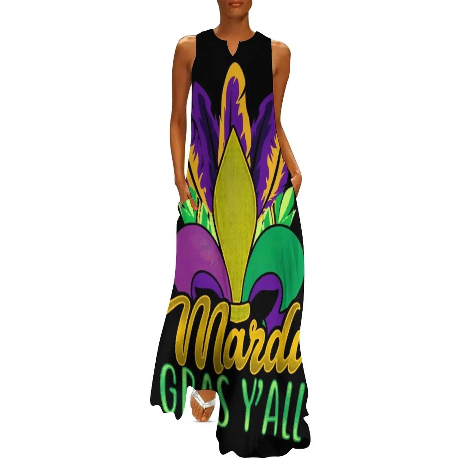Mardi Gras Y'All Long Dress summer outfits for women 2025 beach dresses Woman's evening dress Dress
Mardi Gras Y'All Long Dress summer outfits for women 2025 beach dresses Woman's evening dress Dress