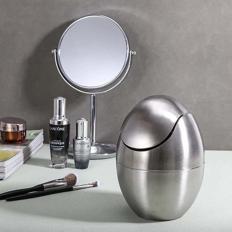 Stainless Steel Outdoor Garbage Bin with Lid Egg Shaped Car Storage Bin Desktop Flip Cover Garbage Light Luxury Paper Basket
Stainless Steel Outdoor Garbage Bin with Lid Egg Shaped Car Storage Bin Desktop Flip Cover Garbage Light Luxury Paper Basket