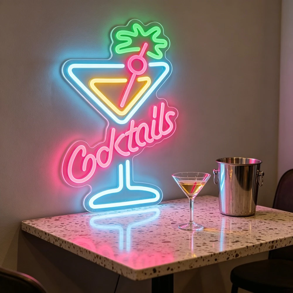 Cocktails Neon Sign LED Night Light USB RGB Home Bar Pub Decor Alcohol Lounge Party Wall Art Bistro Drink Mixer Gift
Cocktails Neon Sign LED Night Light USB RGB Home Bar Pub Decor Alcohol Lounge Party Wall Art Bistro Drink Mixer Gift