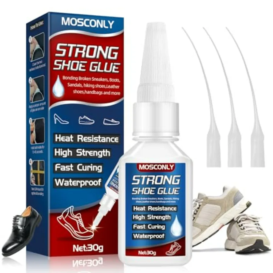 Shoe Glue 30g, Super Shoe Glue for Sole Repair, Strong Adhesive for Repairing Boot, Sneaker, Athletic Shoes, Heels, Waterproof
Shoe Glue 30g, Super Shoe Glue for Sole Repair, Strong Adhesive for Repairing Boot, Sneaker, Athletic Shoes, Heels, Waterproof