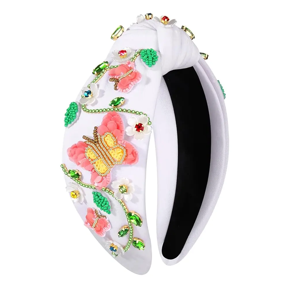 Free Shipping Butterfly Headband for Women Spring Beaded Butterfly Flower Headband Jeweled Rhinestone Floral Knotted Headbands S
Free Shipping Butterfly Headband for Women Spring Beaded Butterfly Flower Headband Jeweled Rhinestone Floral Knotted Headbands S