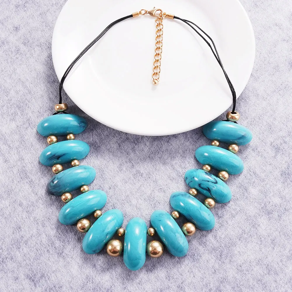 Vintage Exaggerated Blue Ladies' necklace With A New Unique Design Featuring Bohemian-Style Jewelry For Girls
Vintage Exaggerated Blue Ladies' necklace With A New Unique Design Featuring Bohemian-Style Jewelry For Girls