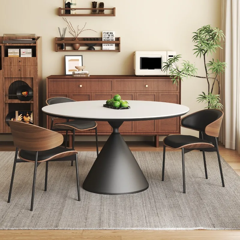 Slate round table Italian light luxury modern simple round dining table pure white small apartment household dining table
Slate round table Italian light luxury modern simple round dining table pure white small apartment household dining table
