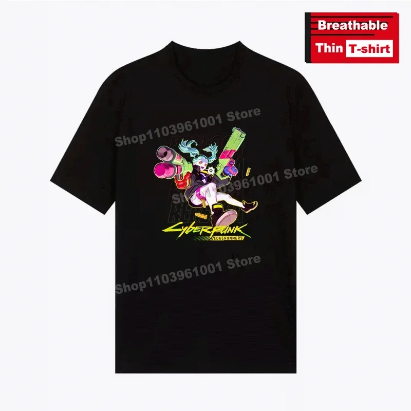 Breathable Thin T-Shirt Cyber Punk Double Gun Rebecca Print Shirt y2k Harajuku Hip Hop Casual Street Short Sleeve Tees
Breathable Thin T-Shirt Cyber Punk Double Gun Rebecca Print Shirt y2k Harajuku Hip Hop Casual Street Short Sleeve Tees