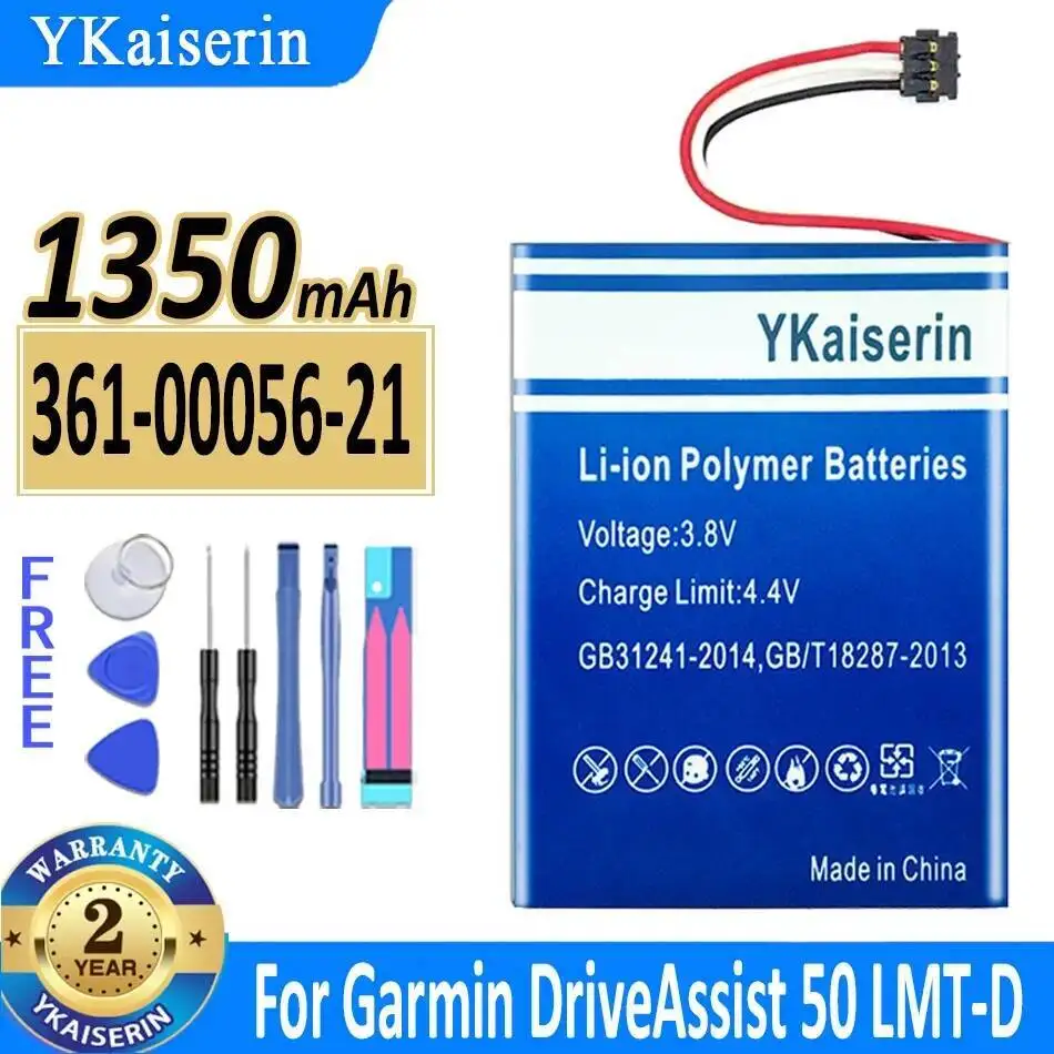 Car Navigation Device Battery 361-00056-21 1350Mah For Garmin Driveassist 50 Lmt-D Driveluxe Lmthd
Car Navigation Device Battery 361-00056-21 1350Mah For Garmin Driveassist 50 Lmt-D Driveluxe Lmthd