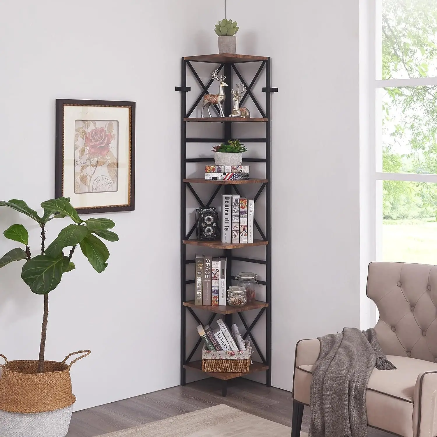 Shelf Floor-to-ceiling multi-layer triangular shelf Storage rack Corner bookcase
Shelf Floor-to-ceiling multi-layer triangular shelf Storage rack Corner bookcase