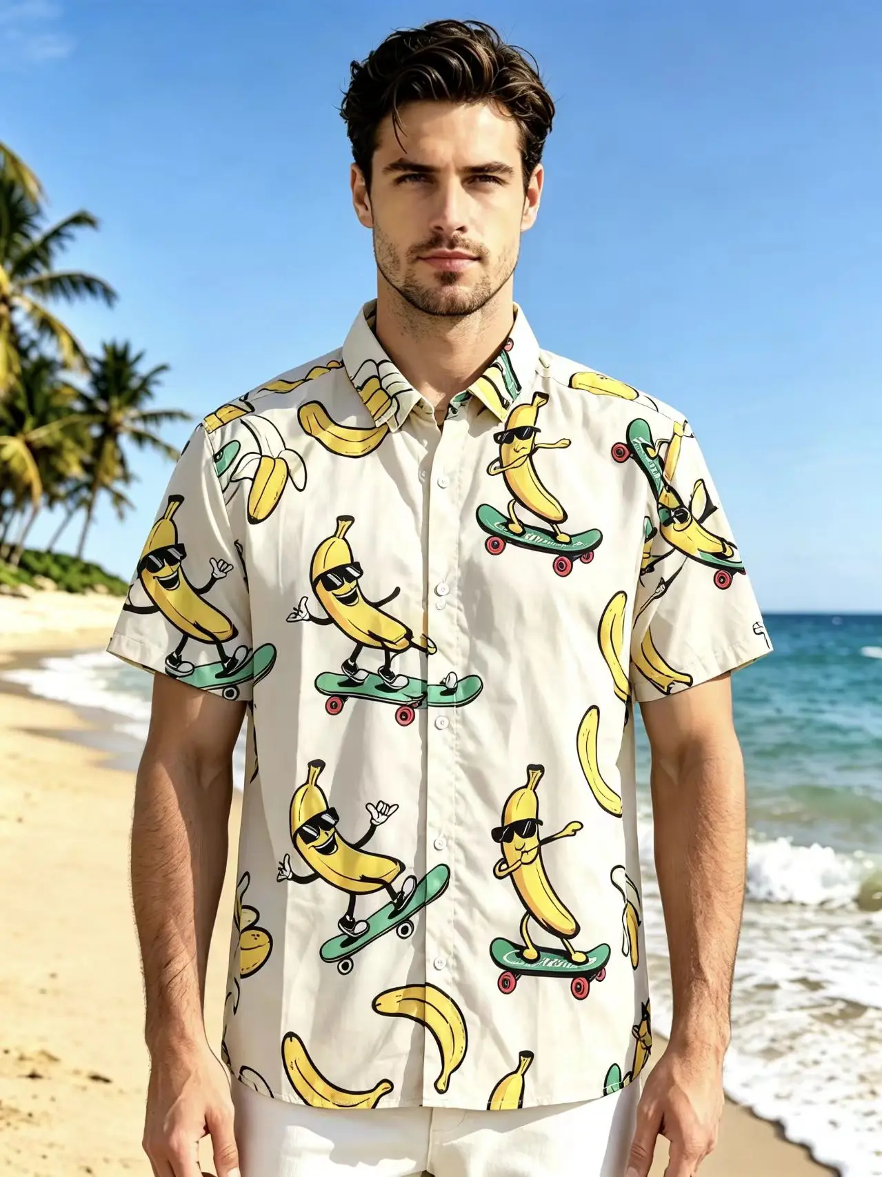 Hawaiian Printed Short-Sleeved Shirt for Men, Summer Loose Casual Beach Shirt
Hawaiian Printed Short-Sleeved Shirt for Men, Summer Loose Casual Beach Shirt