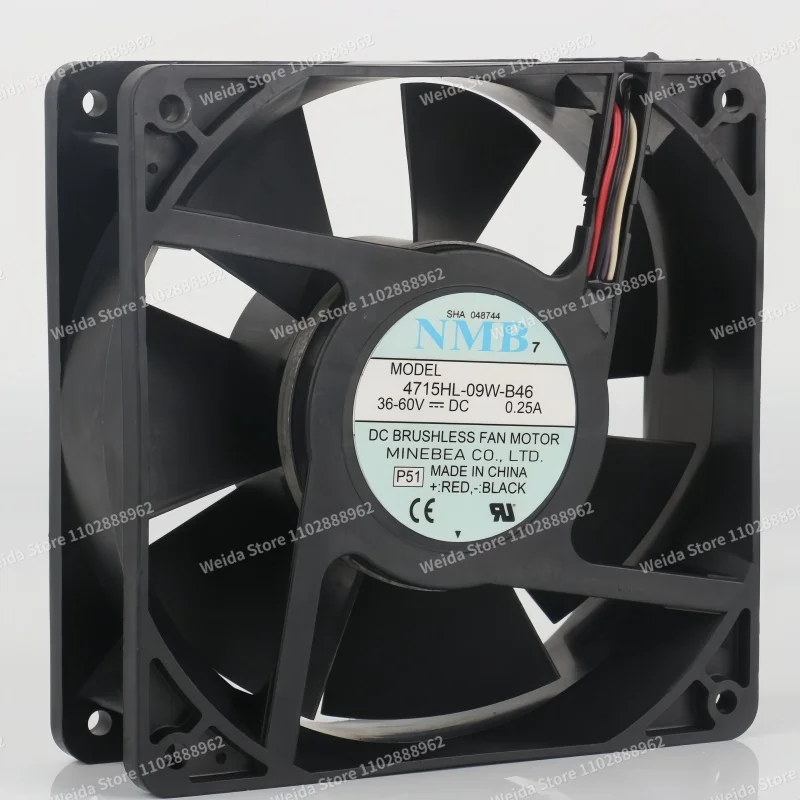 cooling fan New NMB 48V DC 36-60V 0.25A AC EC 12038 12CM 120X120X38MM spray machine waterproof 4-wire 4715HL-09W-B46
cooling fan New NMB 48V DC 36-60V 0.25A AC EC 12038 12CM 120X120X38MM spray machine waterproof 4-wire 4715HL-09W-B46