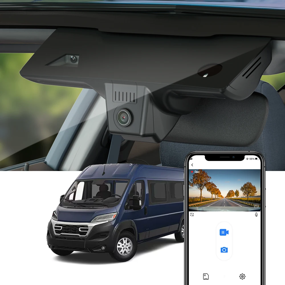 Fitcamx 4K Dash Cam for Ram ProMaster 2024-2025, 2160P Car Camera, High-Res Video Recorder, Built-in WiFi, Original Design 
Fitcamx 4K Dash Cam for Ram ProMaster 2024-2025, 2160P Car Camera, High-Res Video Recorder, Built-in WiFi, Original Design