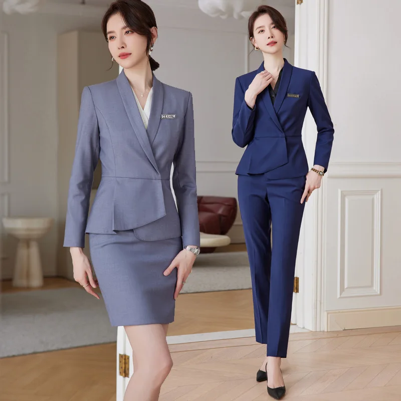 Gray Suit Female Business Clothing 2023 Spring and Autumn New Jewelry Shop Beautician Hotel Front Stage Work Wear Clothes
Gray Suit Female Business Clothing 2023 Spring and Autumn New Jewelry Shop Beautician Hotel Front Stage Work Wear Clothes