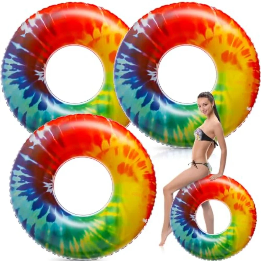 Jumbo Inflatable Pool Floats Rings, Tie Dye Tube Float 47.24 Inch Large Colorful Adult Floaties Rainbow Swimming Ring Water Flo
Jumbo Inflatable Pool Floats Rings, Tie Dye Tube Float 47.24 Inch Large Colorful Adult Floaties Rainbow Swimming Ring Water Flo