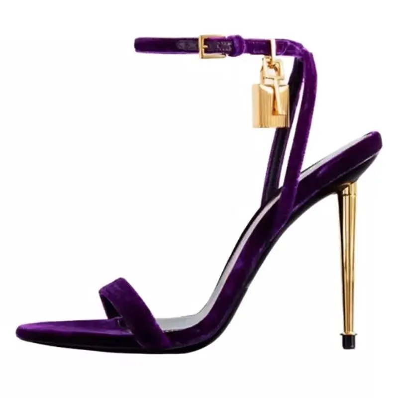 Women Padlock Sandals Gold Green Metallic Leather Runway Dress Shoes Ankle Strap Stiletto High Heels Celebrating Shoes
Women Padlock Sandals Gold Green Metallic Leather Runway Dress Shoes Ankle Strap Stiletto High Heels Celebrating Shoes