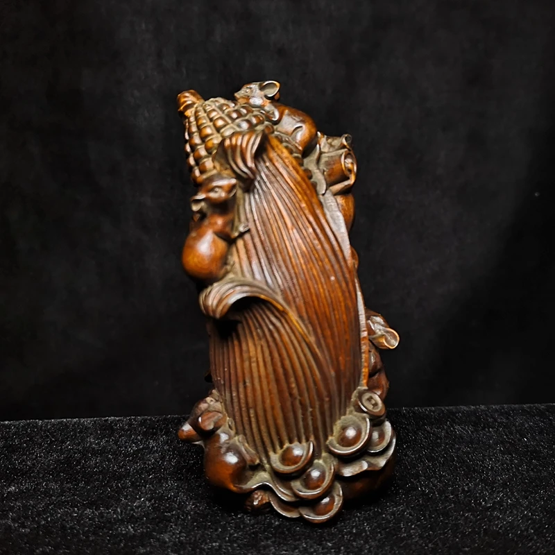 YIZHU CULTUER ART Old Chinese boxwood Hand carved corncob mouse coin Figure statue desk Ornament Gift Collection H 10 CM
YIZHU CULTUER ART Old Chinese boxwood Hand carved corncob mouse coin Figure statue desk Ornament Gift Collection H 10 CM