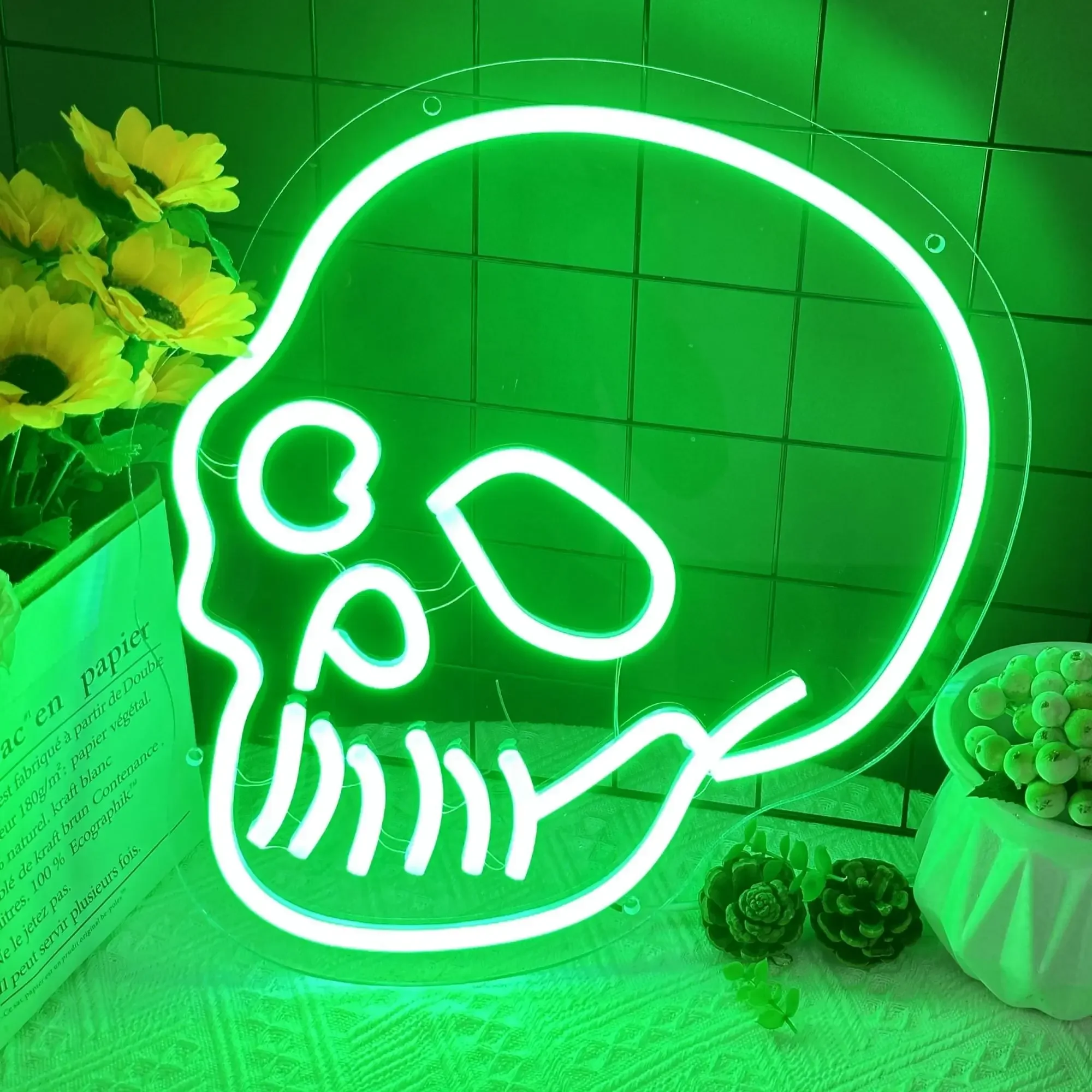 Skull Neon Sign USB Dimmable LED Neon Light Sign for Drink Bar Man Cave Bedroom Hotel Shop Garage Game Room Party Wall Decor
Skull Neon Sign USB Dimmable LED Neon Light Sign for Drink Bar Man Cave Bedroom Hotel Shop Garage Game Room Party Wall Decor